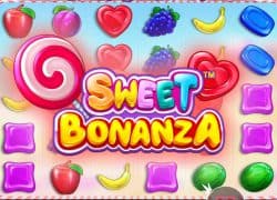 Casino Sweet Bonanza game with colorful candies and fruits.  Onyx Casino Online