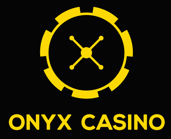Onyx Casino logo with clock and gear design.  Onyx Casino Online